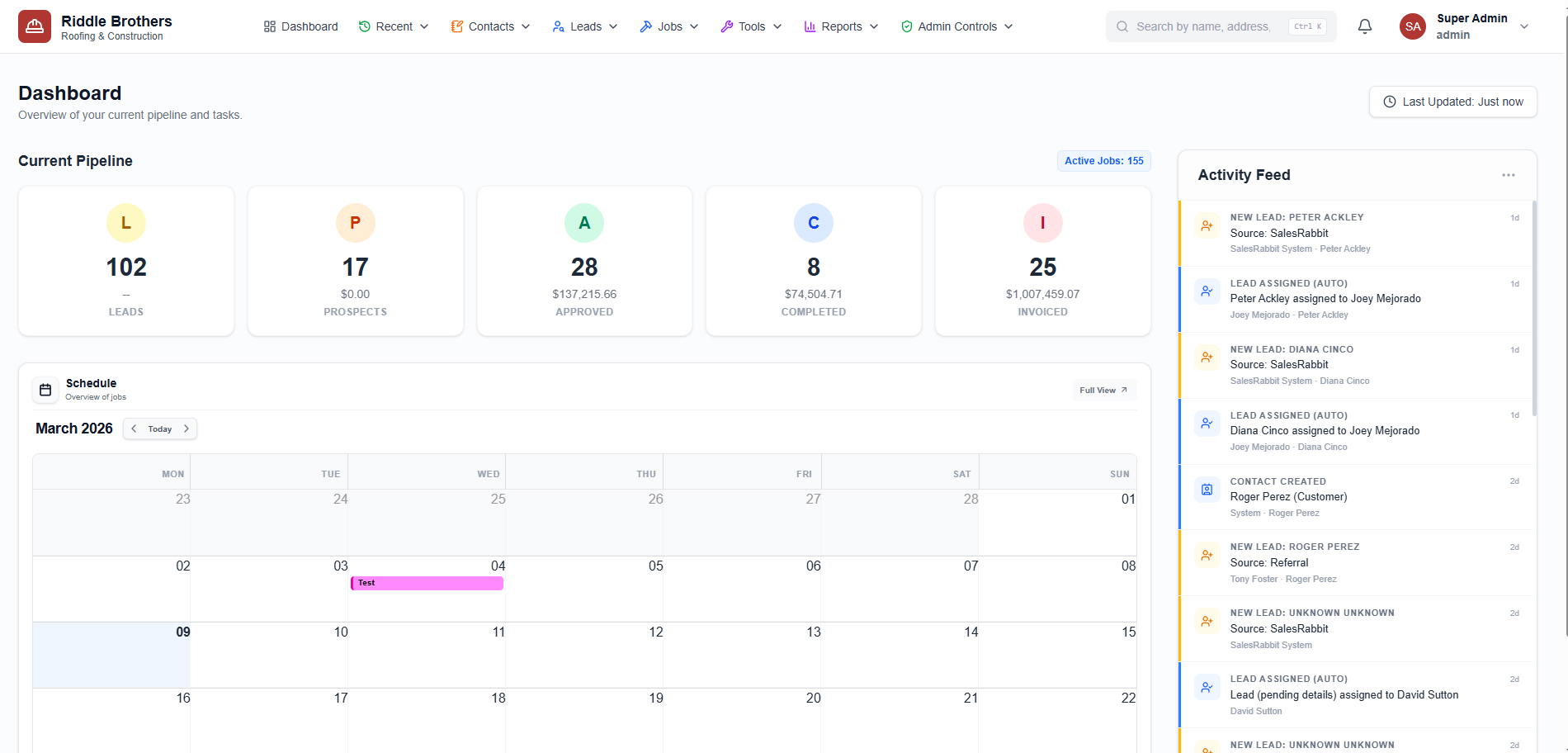 Construction, Construction CRM, Data Migration, Financial Integrations, Real-Time Collaboration, Roofing, SaaS, Webhook Processing case study