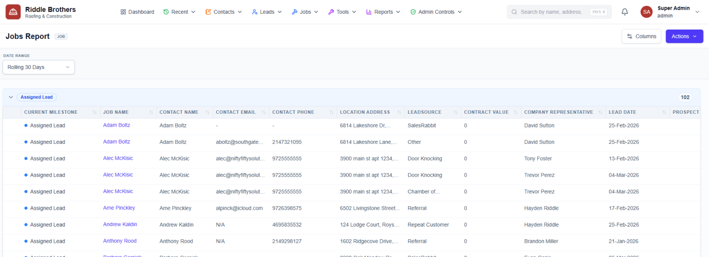 Riddle Brothers CRM Construction, Construction CRM, Data Migration, Financial Integrations, Real-Time Collaboration, Roofing, SaaS, Webhook Processing case study